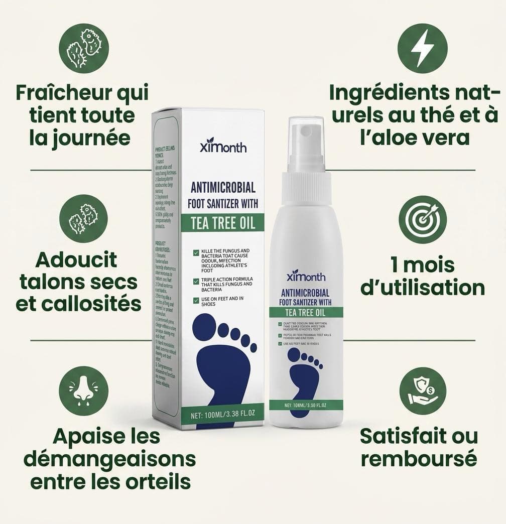 Spray Anti-Odeurs & Pieds Secs | Confort Toute la Journée